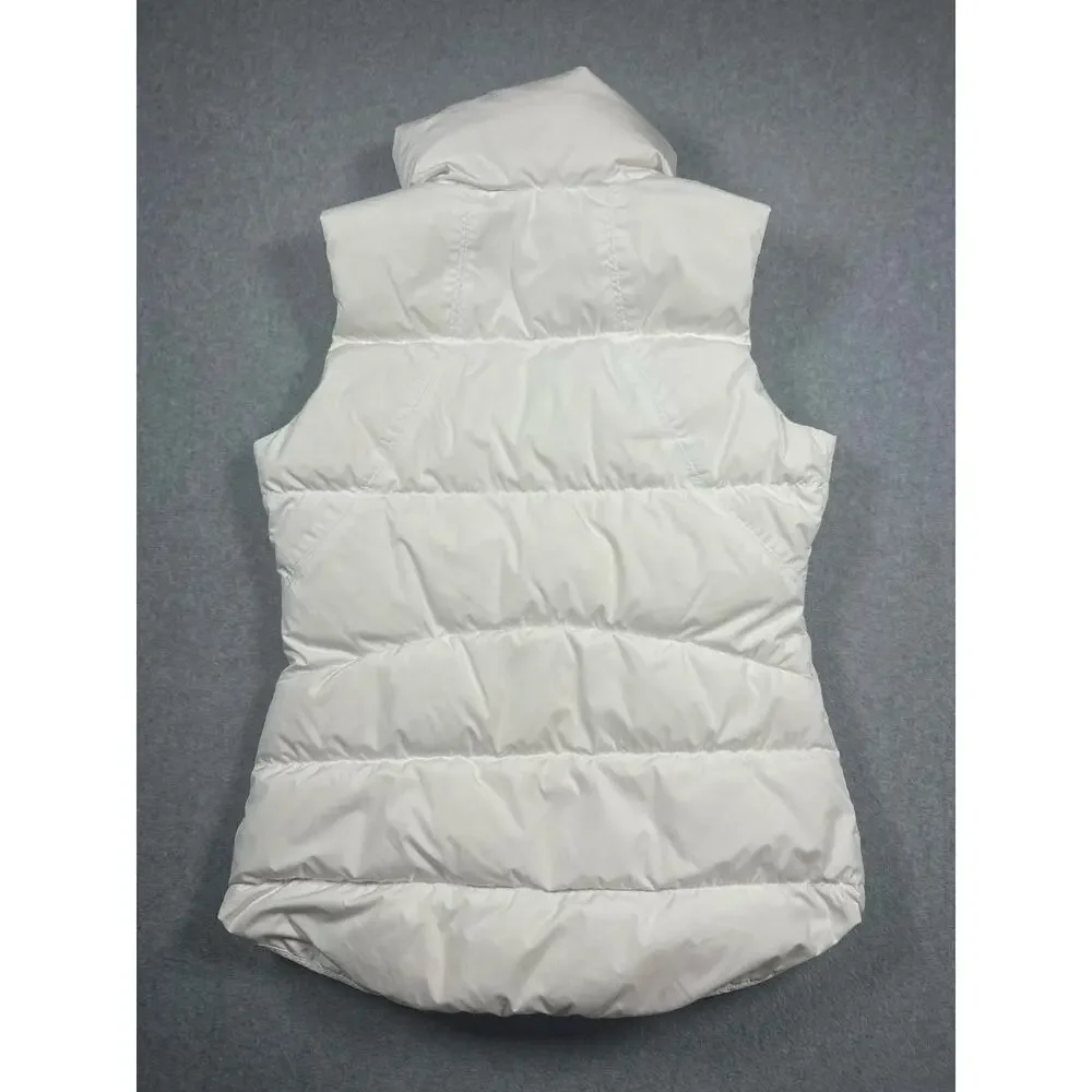Athleta Downtown Puffer Vest Women's Size SP White Down Quilted Zip Up Casual - Picture 6 of 9